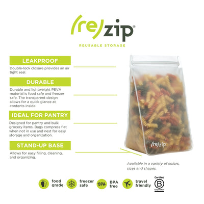 ReZip Tall Leak Proof Reusable Storage Bag
