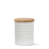 Abbott White Hexagon Textured Canister