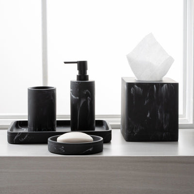 Moda At Home Michaelangelo Black Resin Tumbler