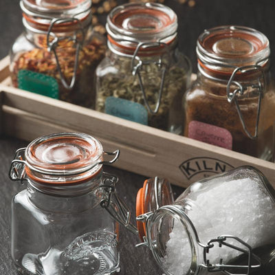 Kilner Square Clip-Top Spice Jar Set Of 6