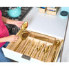 iDesign EcoWood Expandable Cutlery Tray