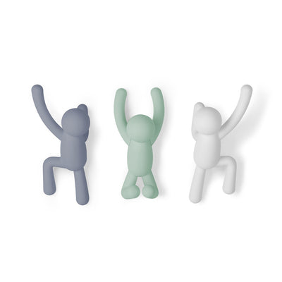 Umbra Buddy Hooks Muted Colours Set of 3