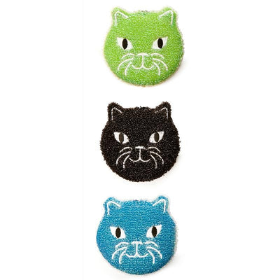 Kikkerland Cat Sponges Set of 3