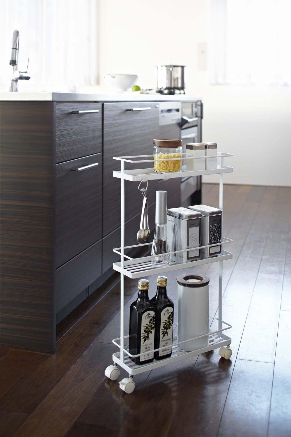 Yamazaki Tower Rolling Kitchen Storage Cart