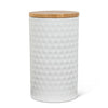 Abbott White Hexagon Textured Canister