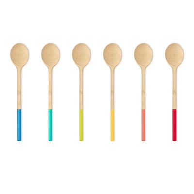 Pebbly Assorted Bamboo Mixing Spoon 12"