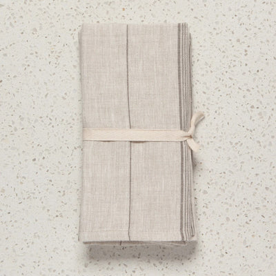 Danica Shadow Maison Stripe Linen Napkin Set Of 4