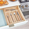 iDesign EcoWood Expandable Cutlery Tray