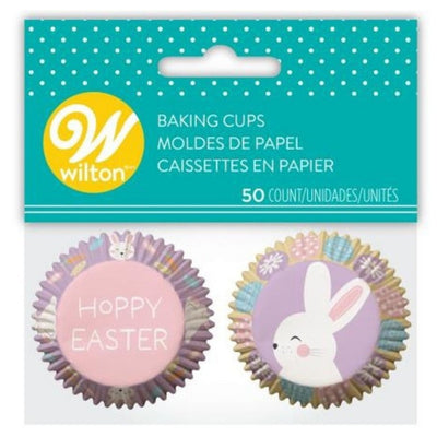 Wilton Easter Mini Baking Cups 50 Count - Happy Easter Bunny