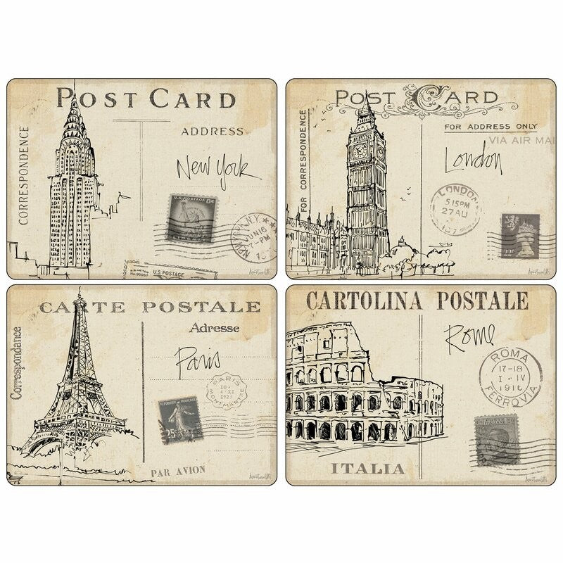 Pimpernel Placemat Postcard Set Of 4