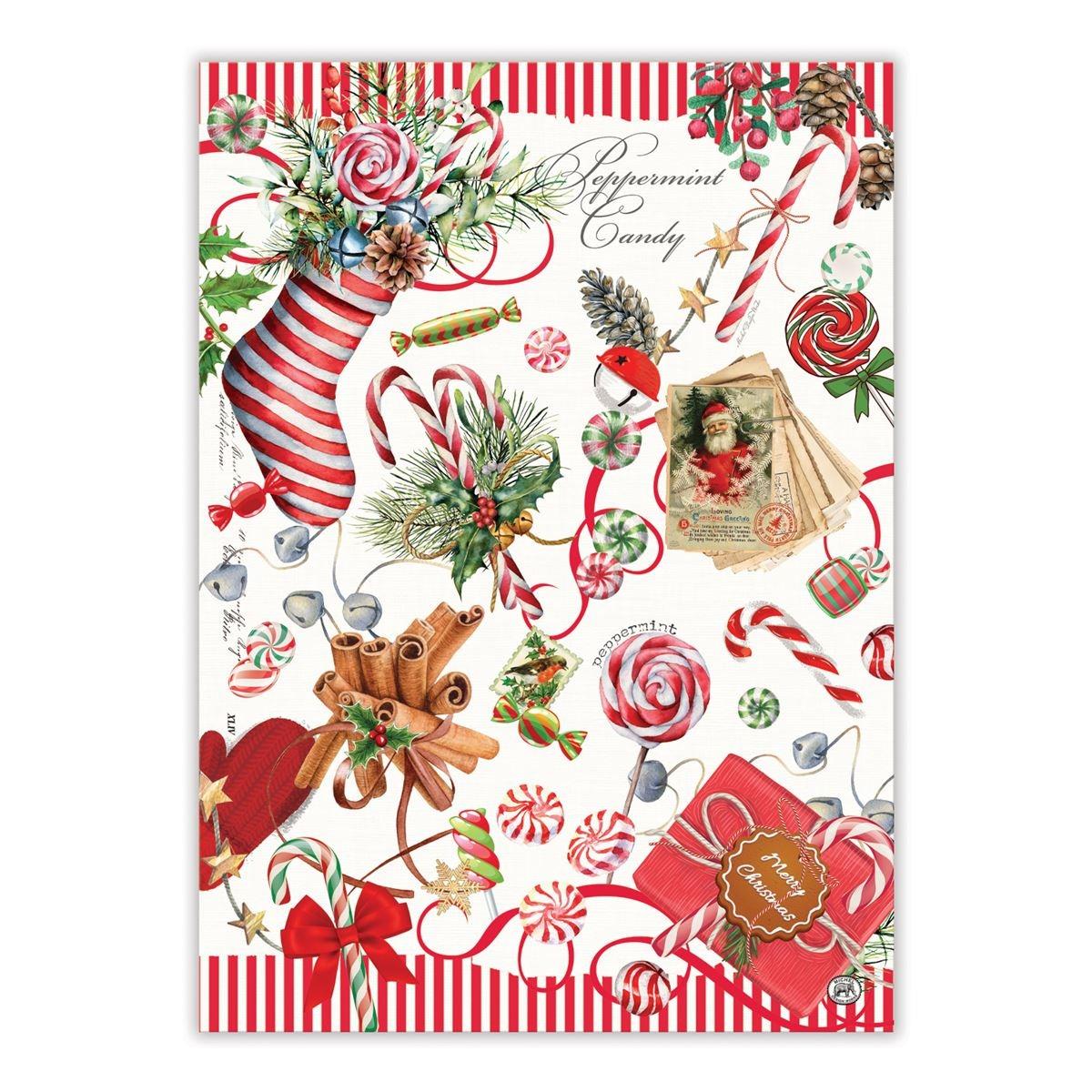 Michel Design Works Christmas Tea Towel - Peppermint