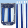 Zion Judaica Silver & Blue 45 Pack Tapered Hanukkah Candles