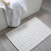 Moda At Home Amera Cotton Bath Floor Mat 20" x 30", White