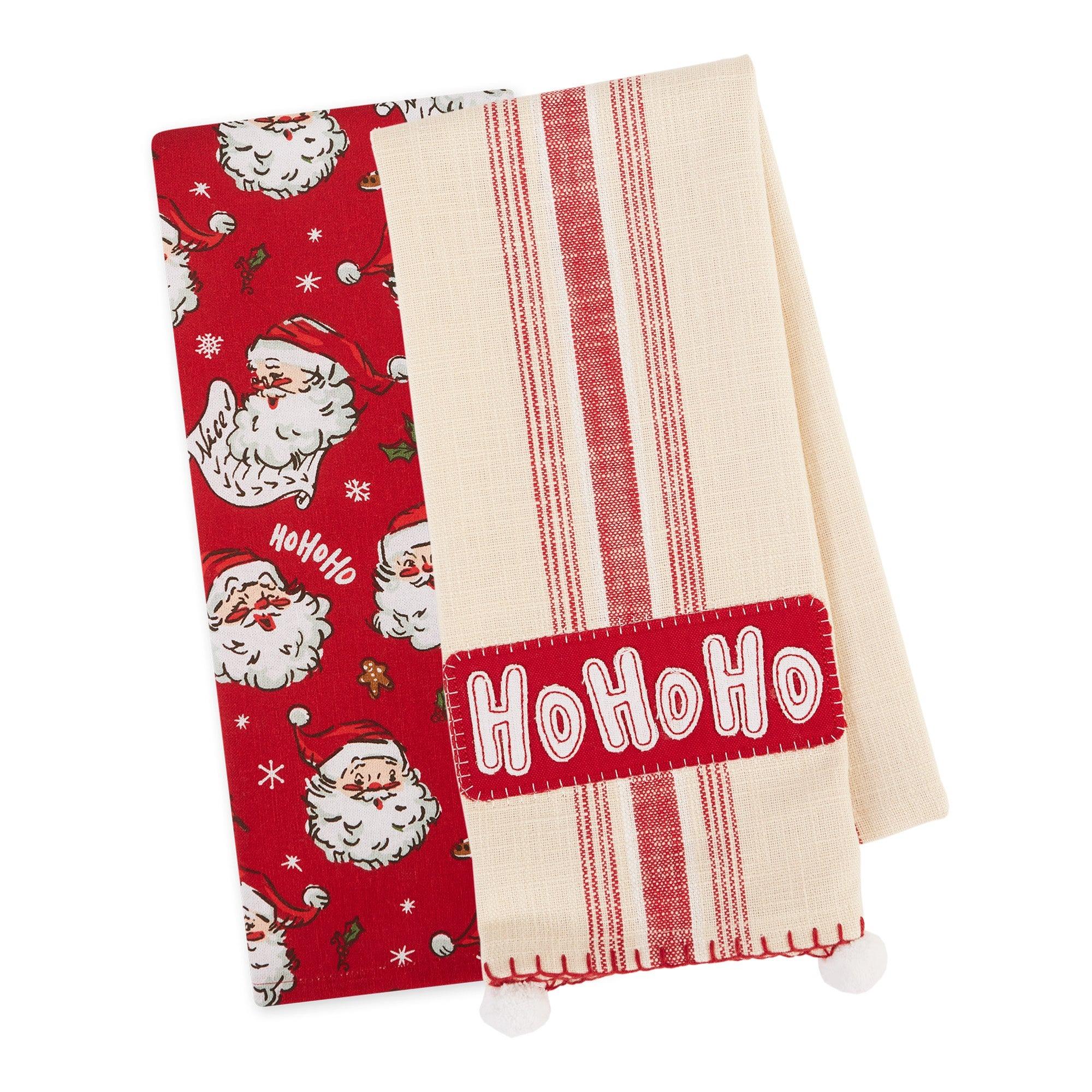 Design Imports Christmas Tea Towel Set Of 2 - HO HO HO