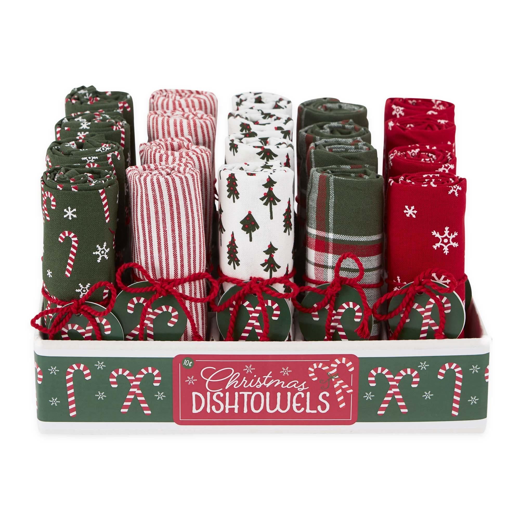 Design Imports Christmas Deck The Halls Dishtowel - Assorted