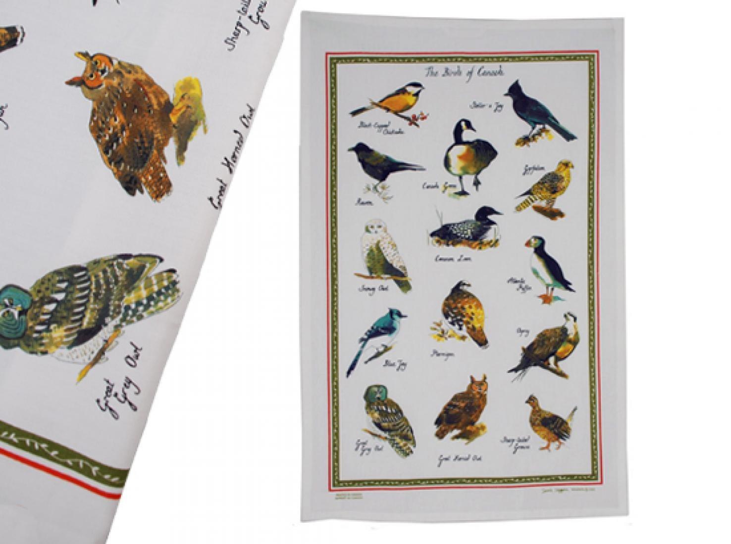 Canadian Tea Towel Birds Of Canada