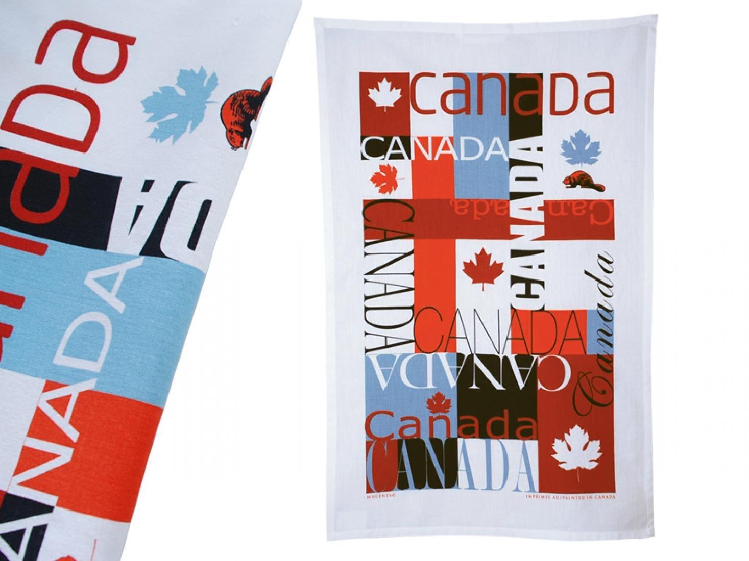 Canadian Tea Towel Canada Mosaic