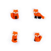 Three By Three Mini Magnets Set Of 4 - Fox