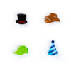 Three By Three Mini Magnets Set Of 4 - Hats