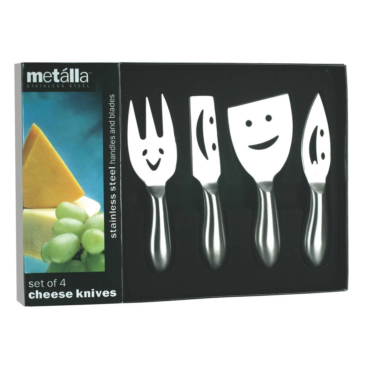 Metalla Happy Cheese Knife Set Of 4