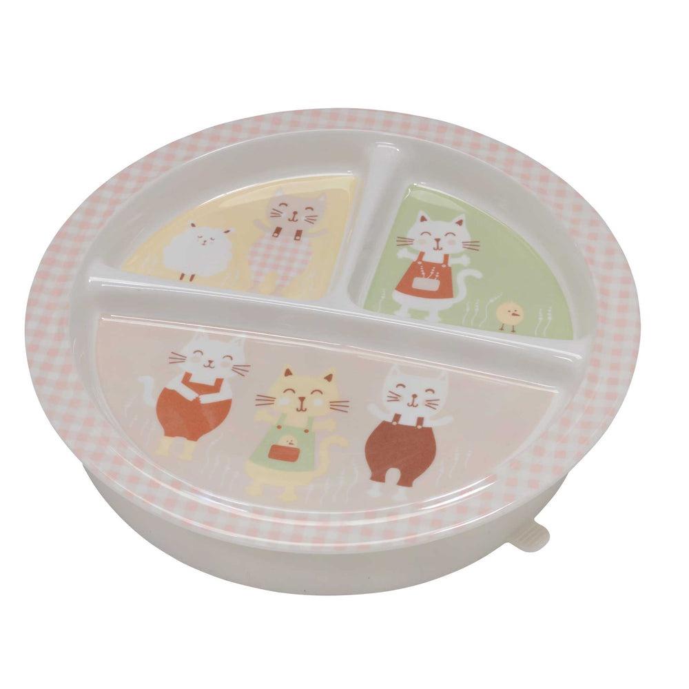 SugarBooger Divided Suction Plate - Prairie Kitty Cat