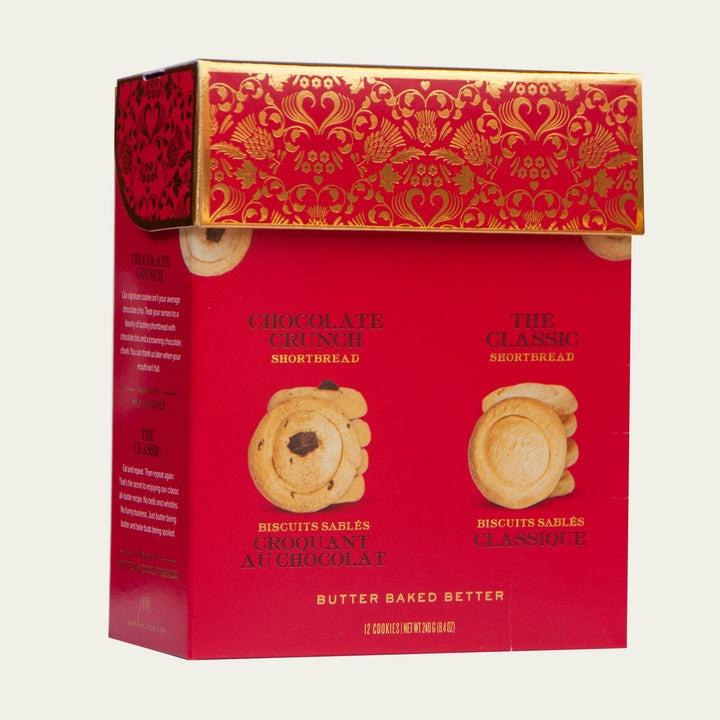 Mary Macleod's Shortbread 12 Pack Medium Red Gift Box - Classic/Chocolate