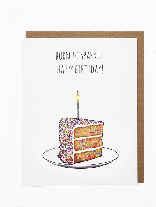 Noted By Copine Birthday Card - Born To Sparkle