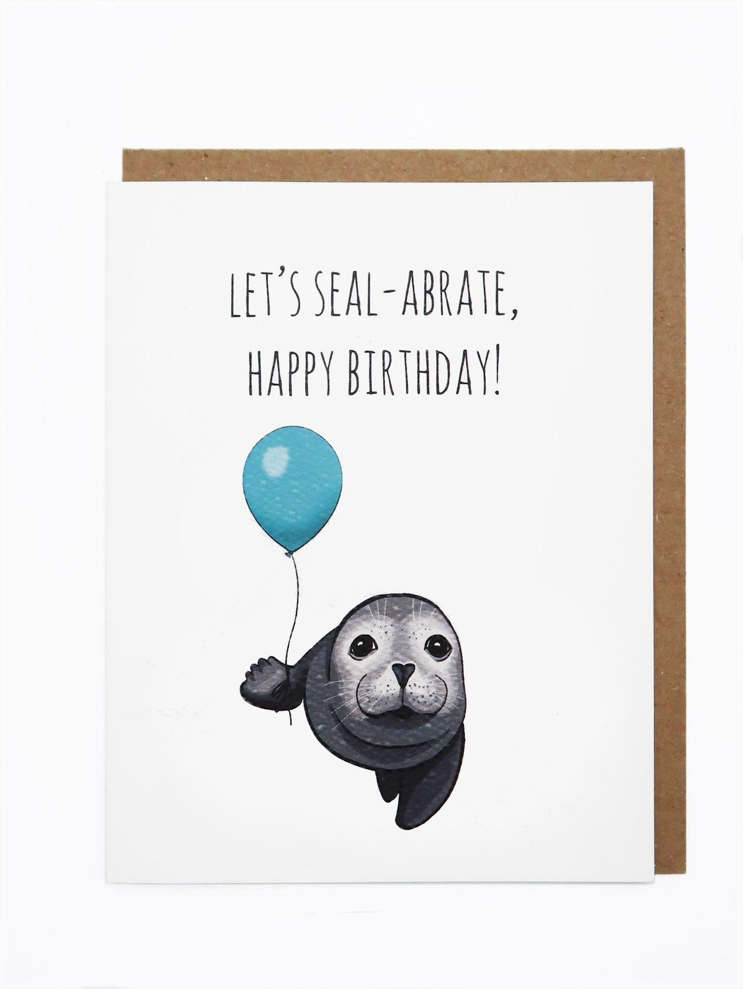 Noted By Copine Birthday Card - Seal-Abrate