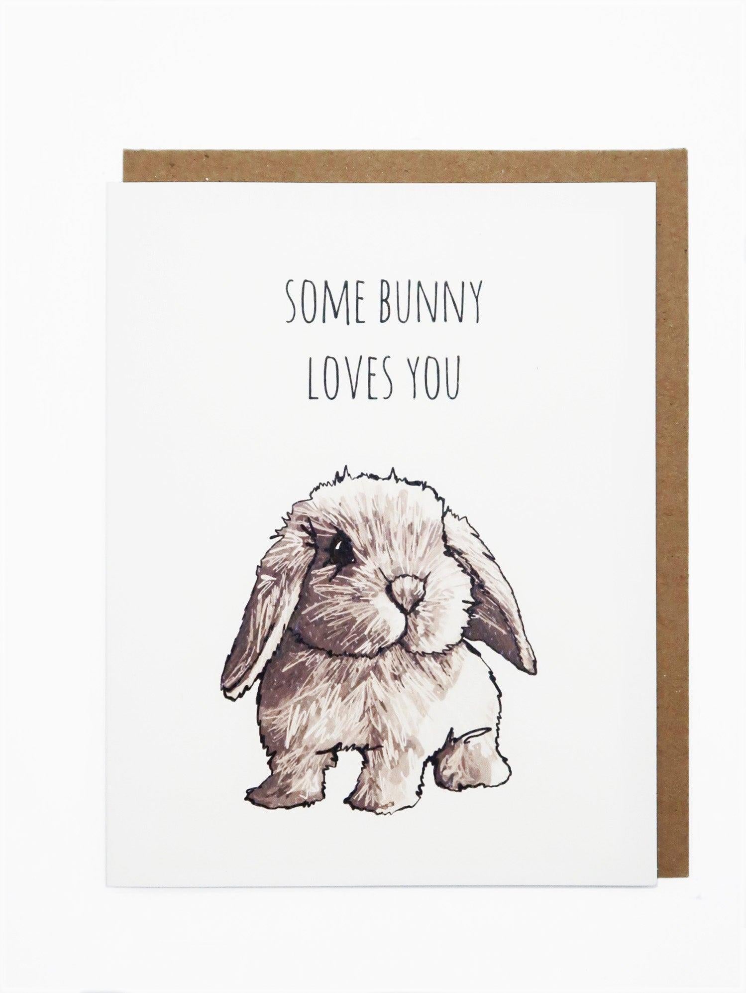 Noted By Copine Love Card - Bunny Love