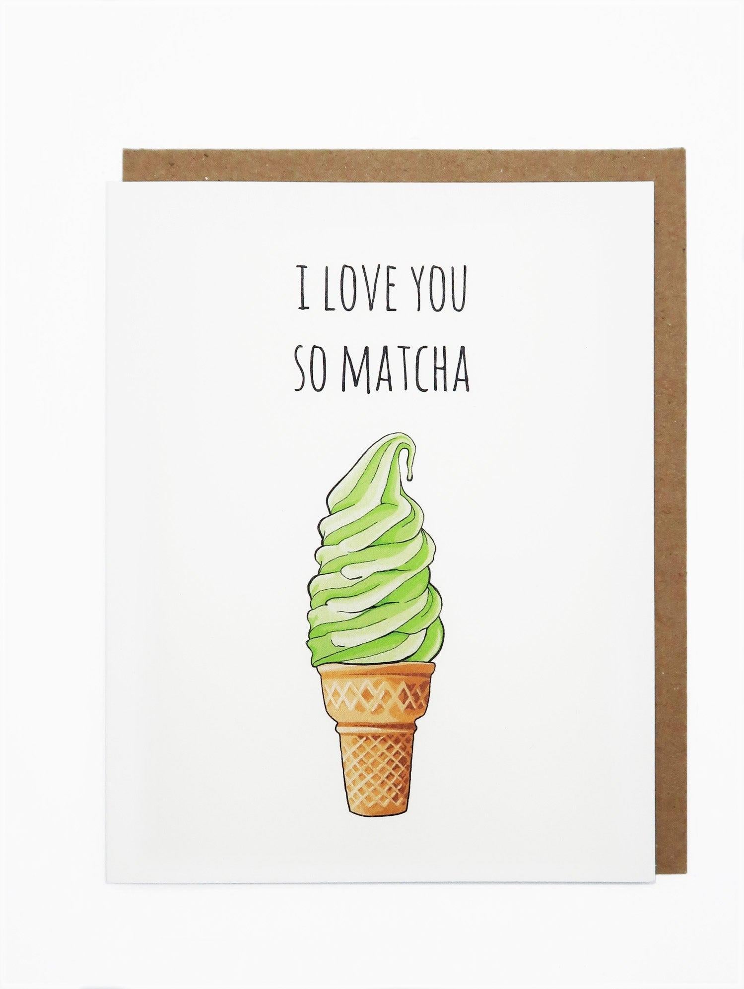 Noted By Copine Love Card - Matcha