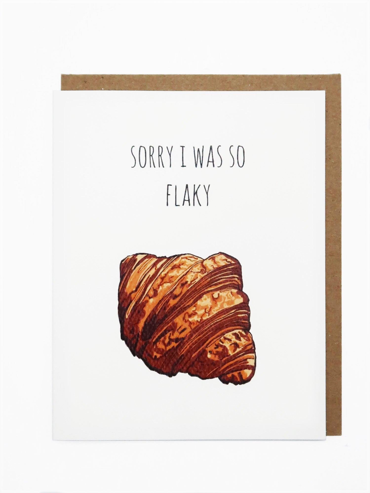 Noted By Copine Sorry Card - Sorry So Flaky Croissant