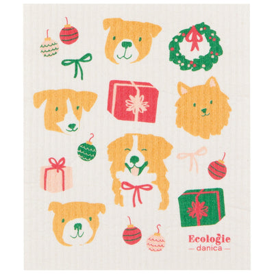 Now Designs Christmas Swedish Dish Cloth Holiday Hounds