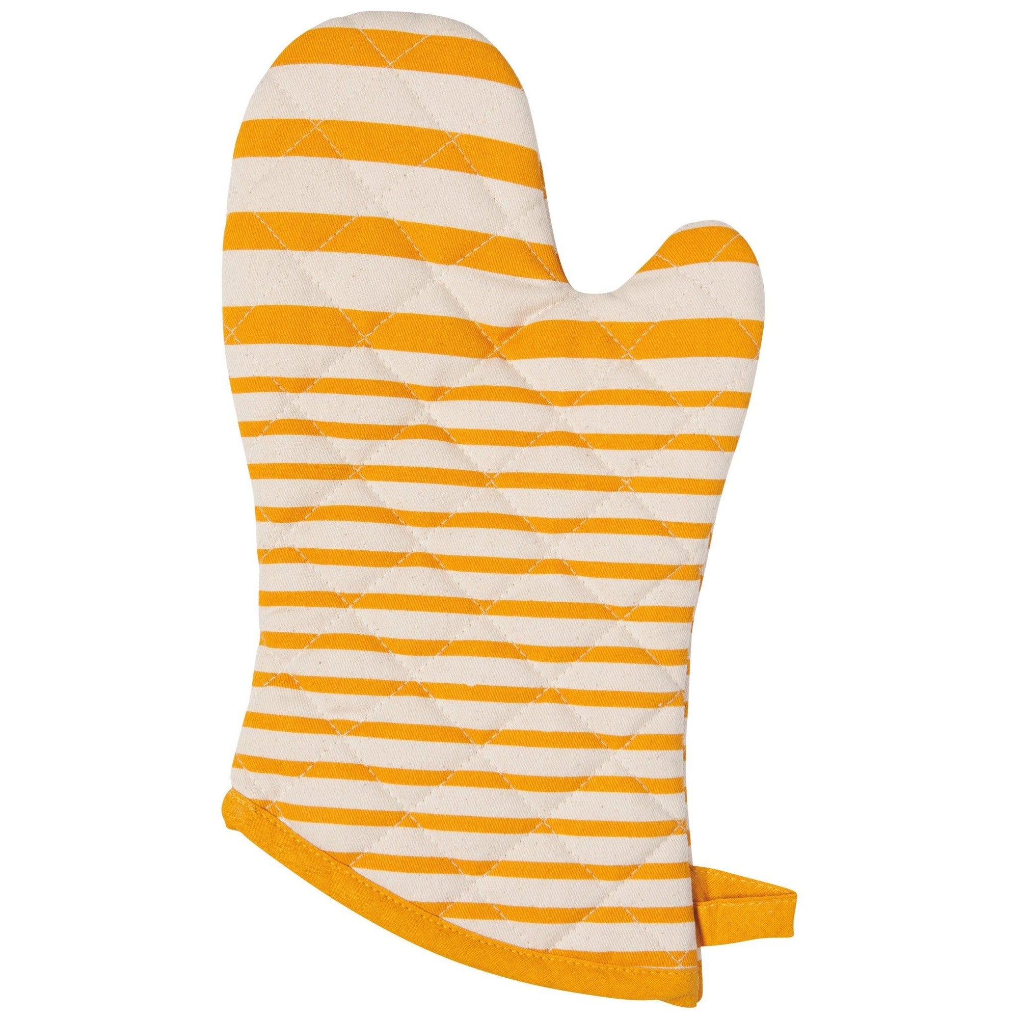 Now Designs Oven Mitt Awning Stripe Yellow