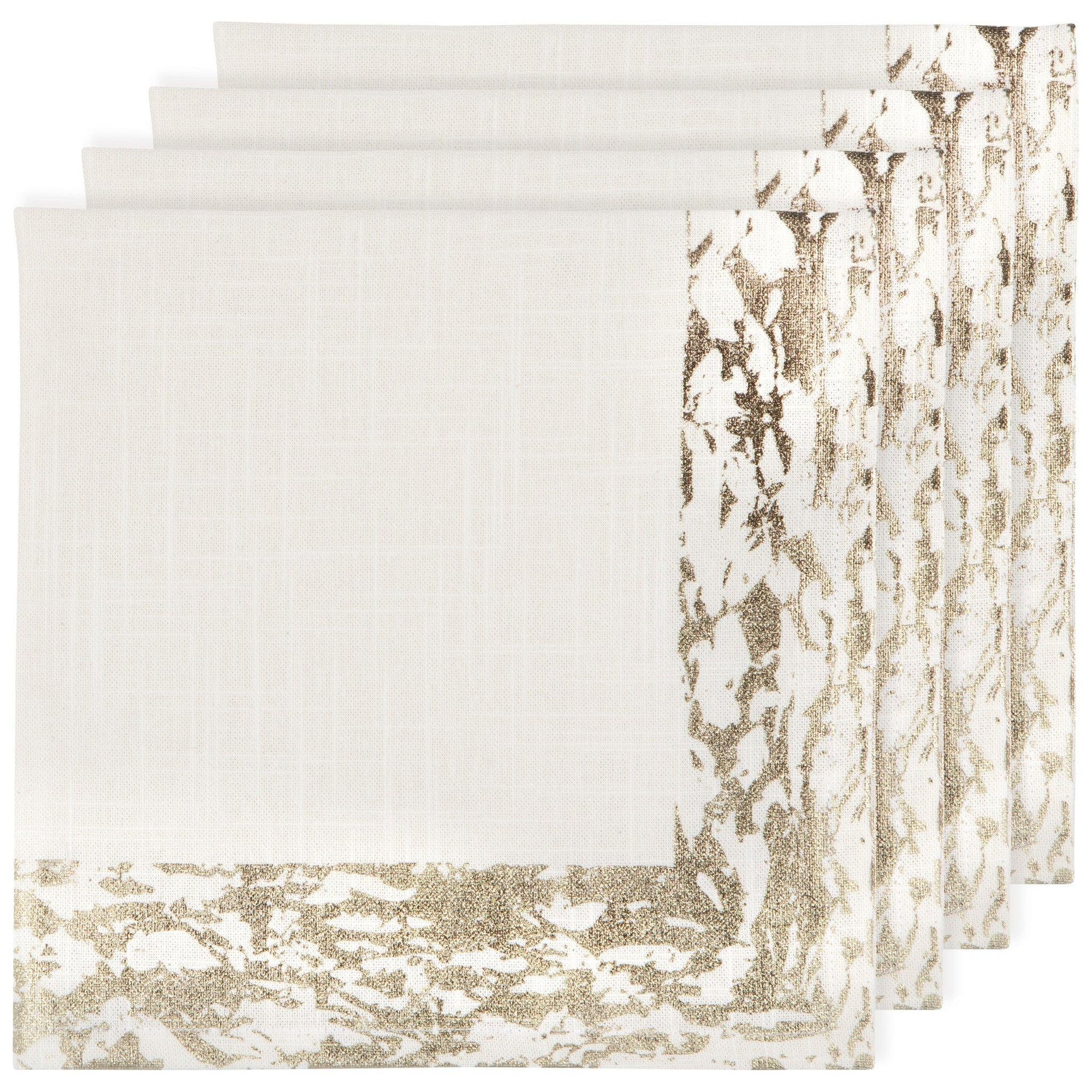 Danica Christmas Gold Glimmer Napkin Set Of 4