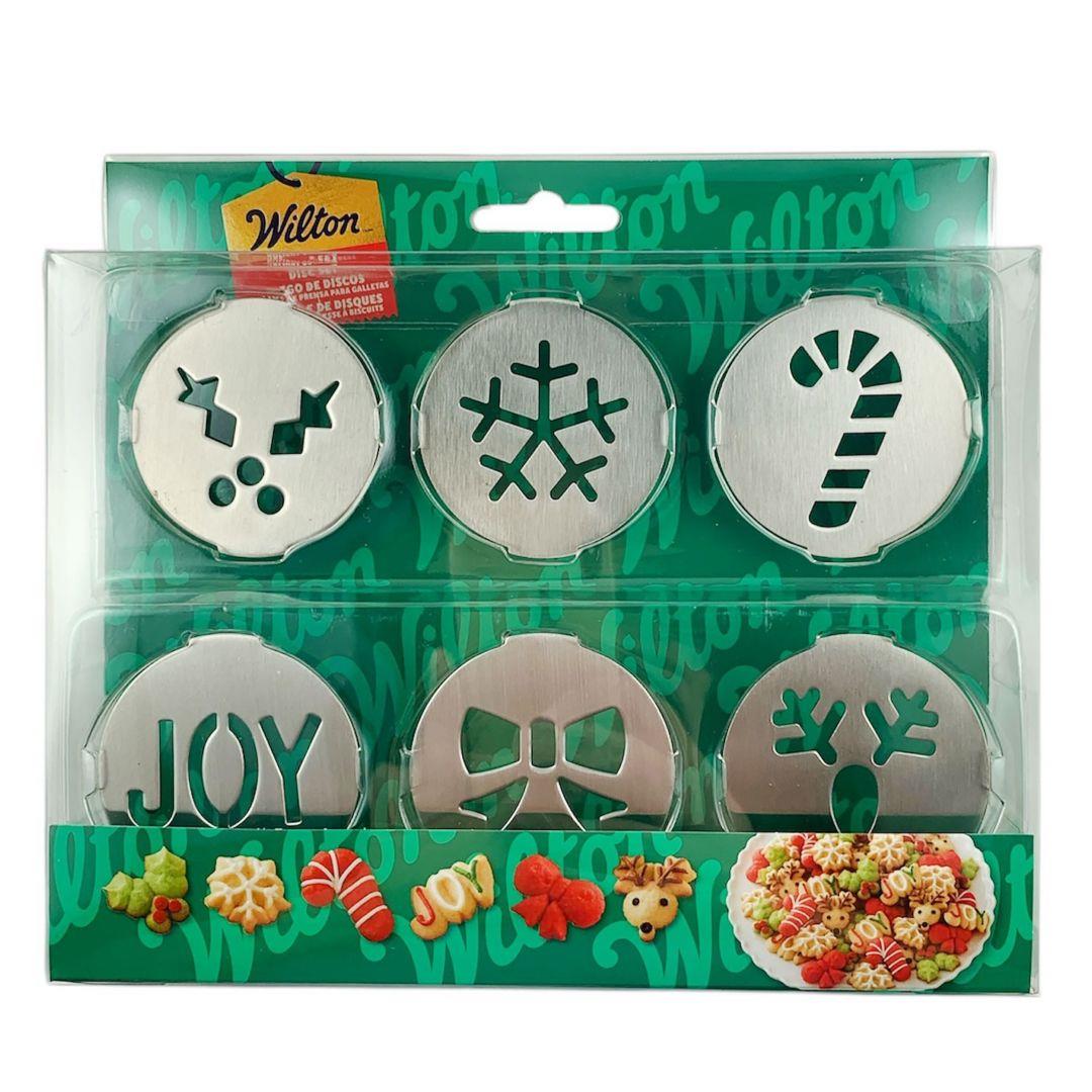 Wilton Christmas Cookie Press Disc Set Of 6