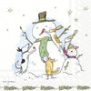 IHR Christmas Cocktail Napkin 20 Pack Snowman With Friends