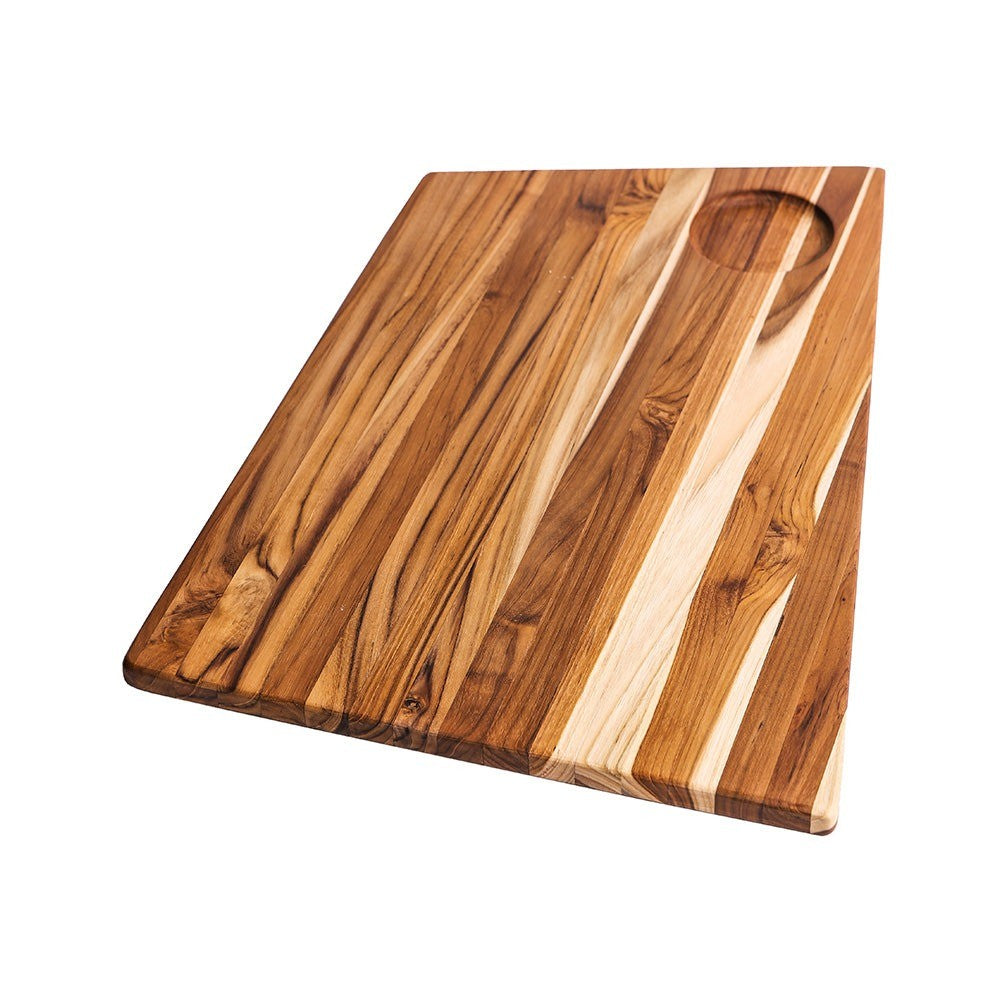 Teak Haus Geo Trapeze Cutting & Serving Board