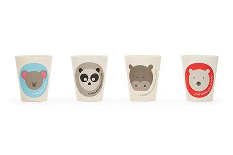 Red Rover 8.45 oz. Bamboo Kids' Cups (Set of 4)