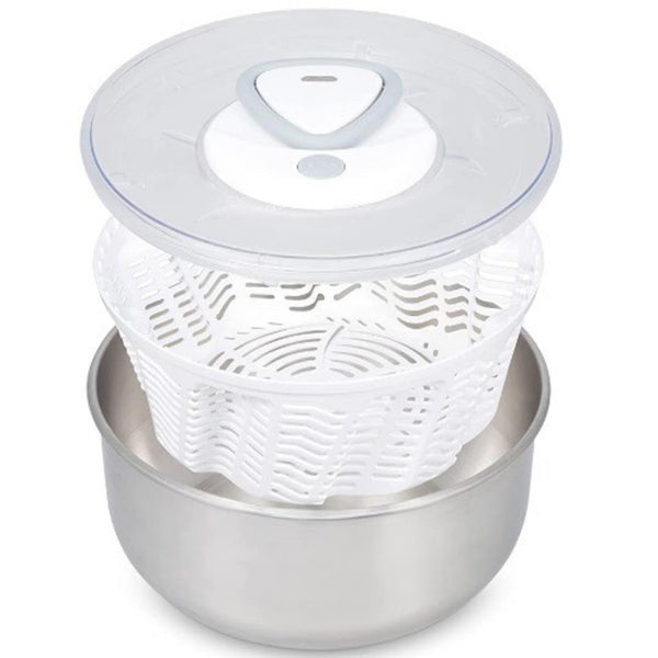 Zyliss Easy Spin 2 Stainless Steel Salad Spinner - iQ living