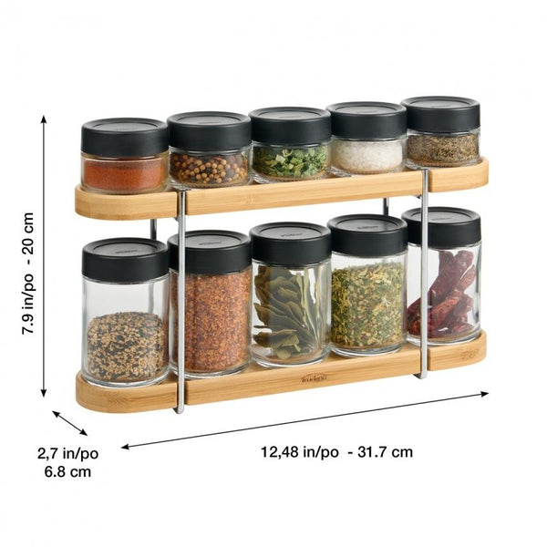 Trudeau Small Spice Jar Set Of 12 - iQ living